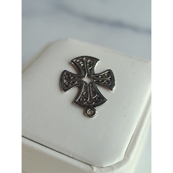 925 Sterling Silver Filigree Cross Pendant Vintage, READ - Picture 7 of 10
